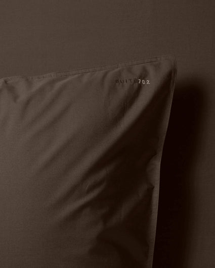 Duvet Cover Set Cotton Coffee Brown