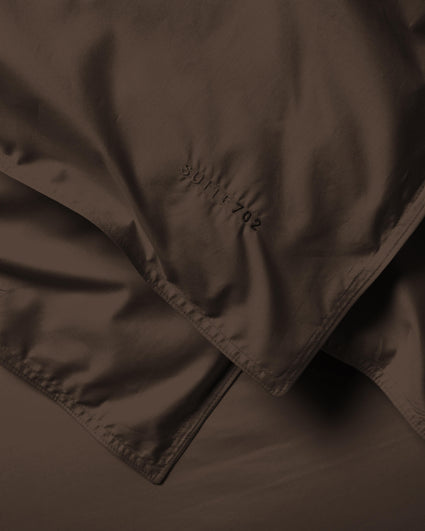 Pillowcase Cotton Coffee Brown