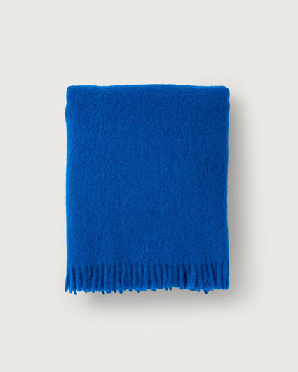 Mohair Throw Cloud Cobalt Blue