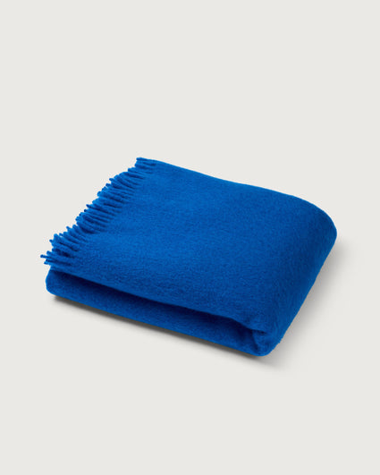 Mohair Throw Cloud Cobalt Blue
