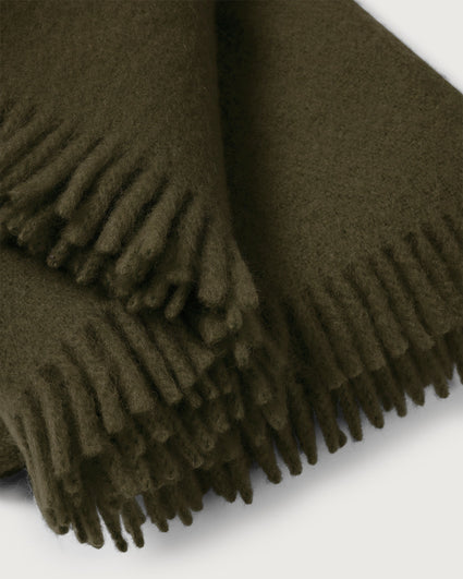 Mohair Throw Cloud Dark Olive