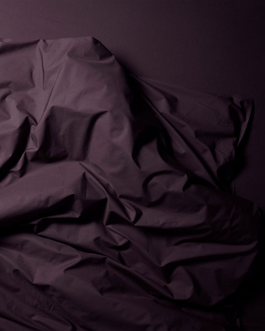 Duvet Cover Cotton Plum Black