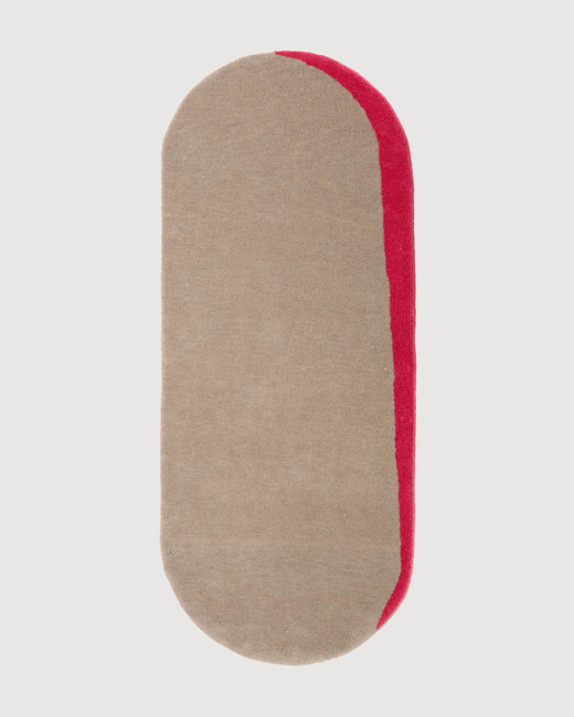 Rug Wool Eclipse Oval Taupe Berry Red