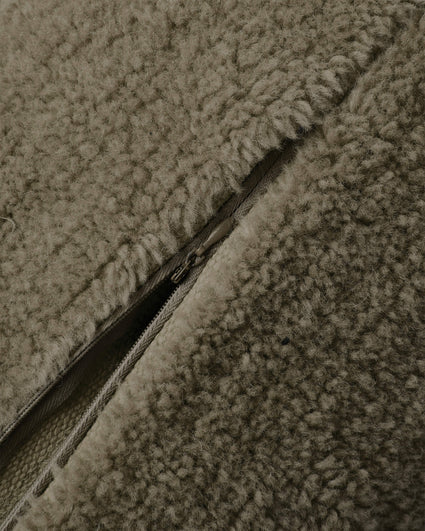 bedMATE Pillowcase Furry Dark Olive
