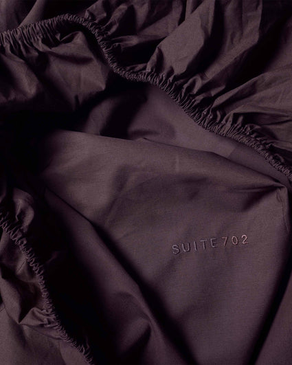 Fitted Sheet Cotton Plum Noir