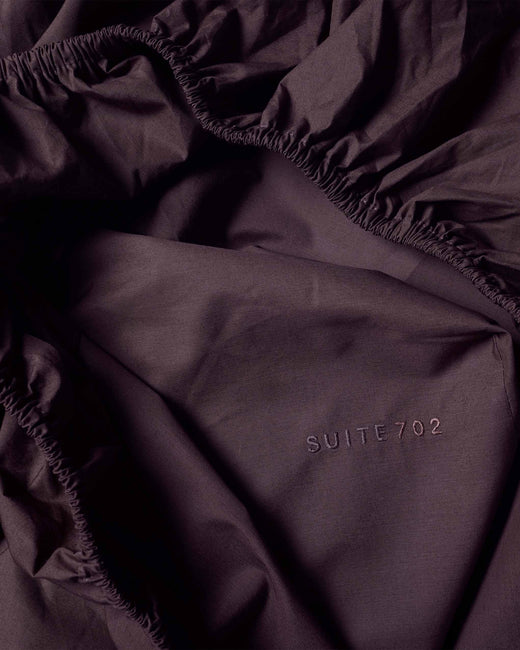 Fitted Sheet Cotton Plum Noir
