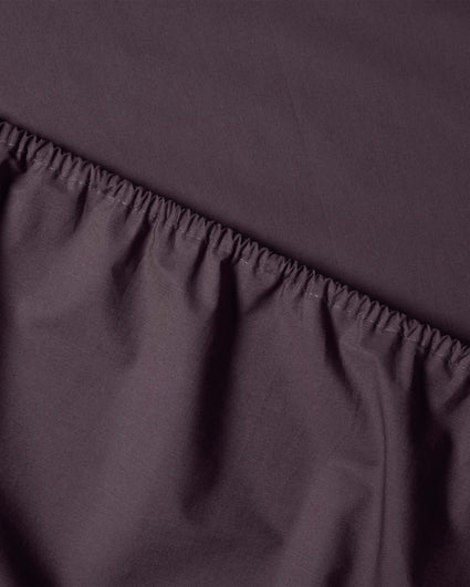 Fitted Sheet Cotton Plum Noir
