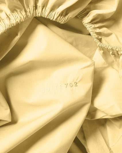 Fitted Sheet Cotton Butter Yellow