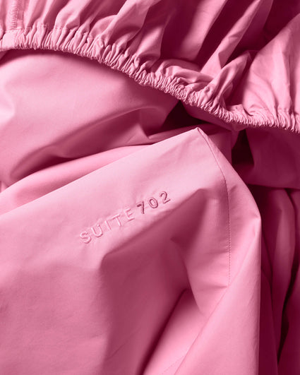 Fitted Sheet Cotton Pink Candy