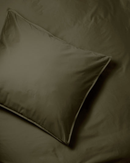 Duvet Cover Set Sateen Khaki Green