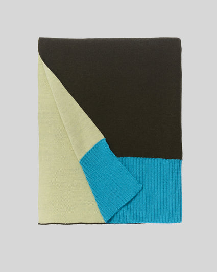 Merino Plaid Dark Olive Yellow Turquoise