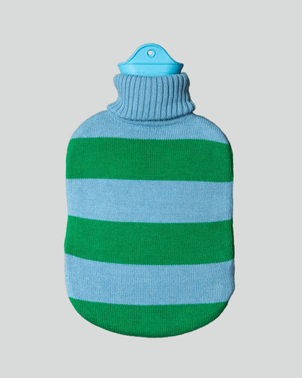 Hot Water Bottle Sky Blue Green