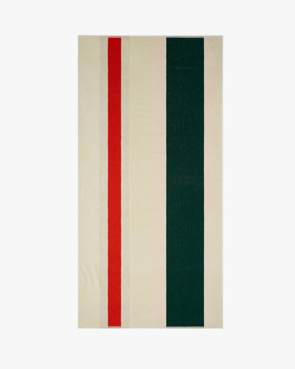 Beach towel Red Dark Green Toffee Pink