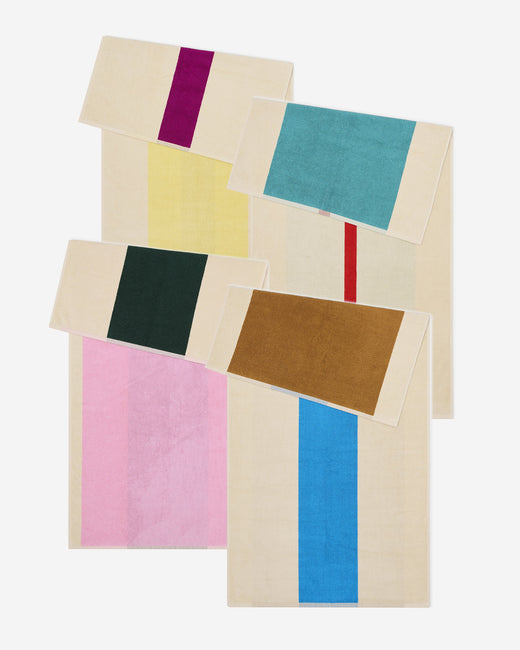 Towel Set Yellow Aqua Pink Red (4 pcs.)