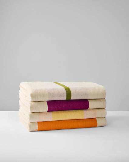 Beach Towel Yellow Fuchsia Orange Olive