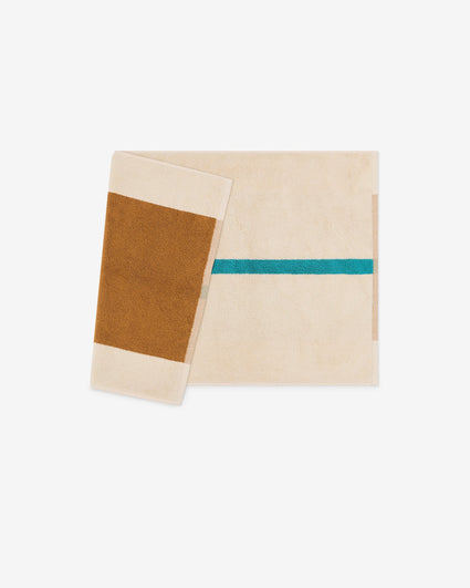 Bath Mat Toffee Turquoise