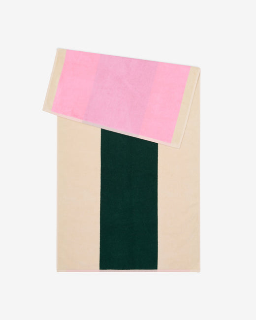 Bath Towel Pink Dark Green