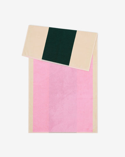 Bath Towel Pink Dark Green