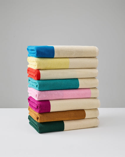 Towel Set Yellow Aqua Pink Red (4 pcs.)