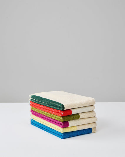 Guest Towel Set Aqua Fuchsia Yellow (3 pc.)