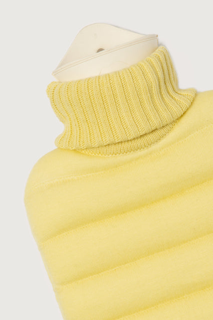Mini Puffy Hot Water Bottle Butter Yellow