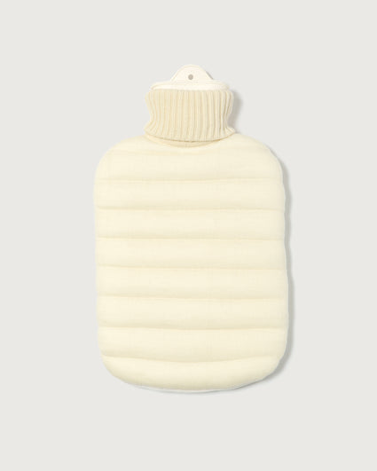 Puffy Hot Water Bottle Ivory