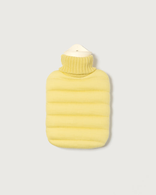 Mini Puffy Hot Water Bottle Butter Yellow