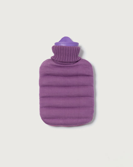 Mini Puffy Hot Water Bottle Purple