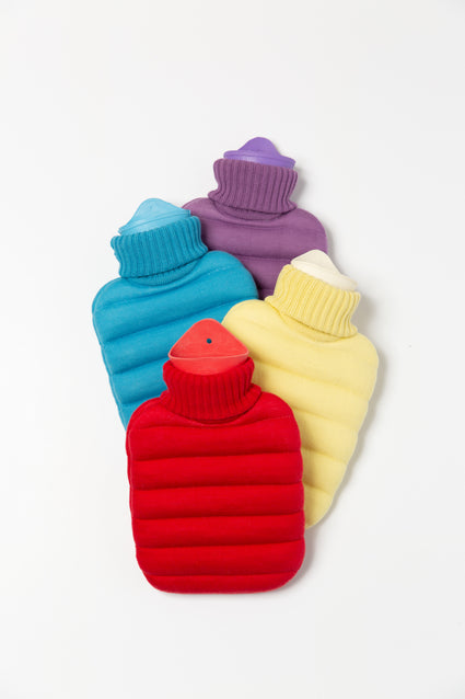 Mini Puffy Hot Water Bottle Purple