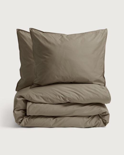 Bedding Set Satin Taupe Grey