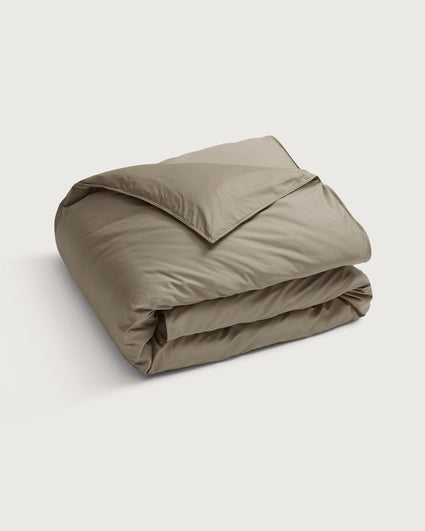 Duvet Cover Satin Taupe Grey