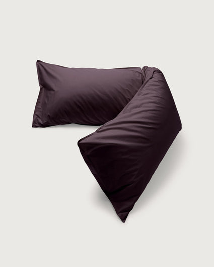 bedMATE Pillowcase Cotton Plum Black