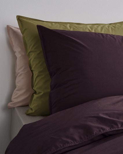 Duvet Cover Cotton Plum Black