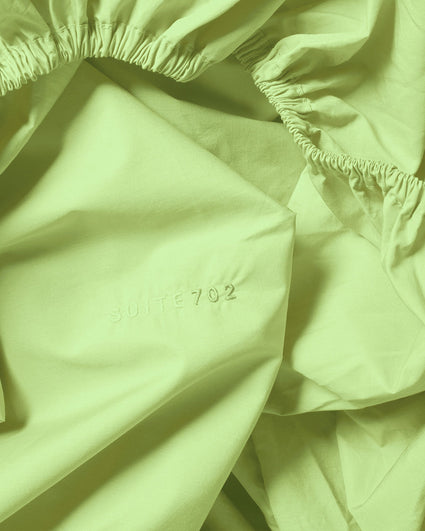 Fitted Sheet Cotton Spring Green