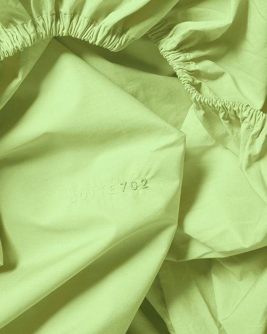 Fitted Sheet Cotton Spring Green