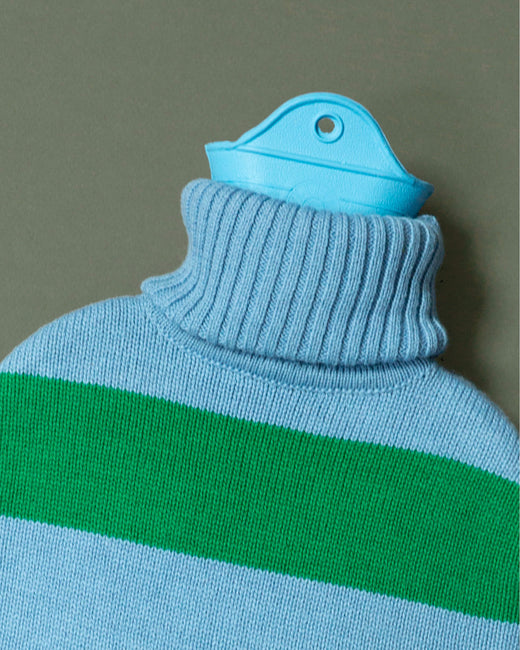 Hot Water Bottle Sky Blue Green