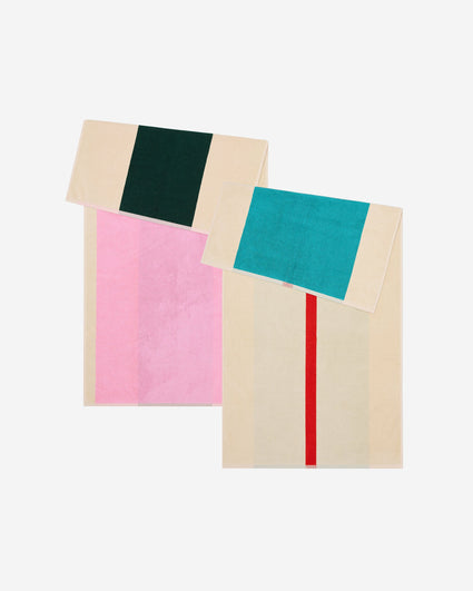 Towels Set Pink Red (2 pc.)