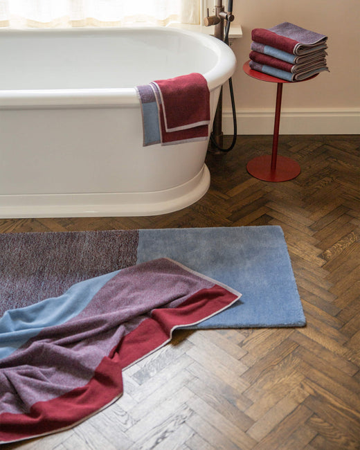 Bath Towel Set Blend Sky Blue Bordeaux (2 pc.)