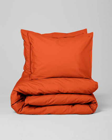 Duvet Cover Set Cotton Poppy Orange
