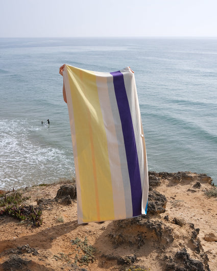 Beach towel Aqua Orange Purple Yellow