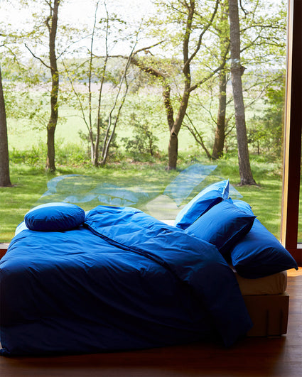 Duvet Cover Cotton Cobalt Blue