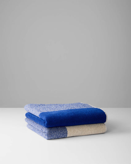 Towel Set Blend Cobalt Blue Ecru (2 pcs.)