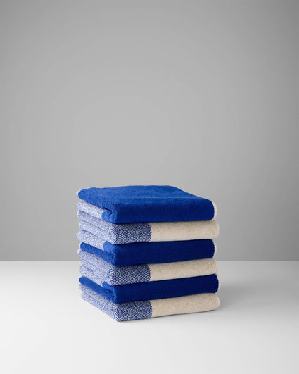 Towel Set Blend Cobalt Blue Ecru (2 pcs.)