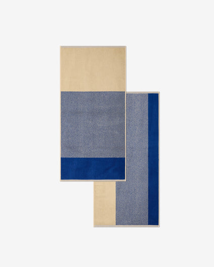 Towel Set Blend Cobalt Blue Ecru (2 pcs.)