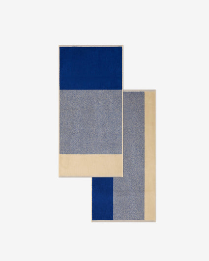 Towel Set Blend Cobalt Blue Ecru (2 pcs.)