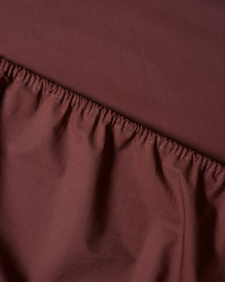 Hoeslaken Katoen Brique Red - SUITE702