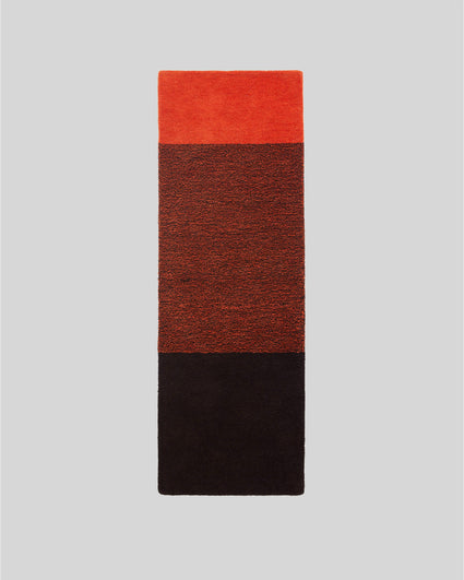 Rug Wool Horizontal Poppy Orange Brown