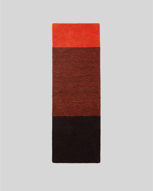 Rug Wool Horizontal Poppy Orange Brown